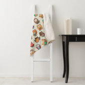 かわいいフクロウ模様 シェルパブランケット (インサイチュ)