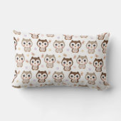 かわいいフクロウ模様 ランバークッション (裏面)