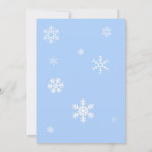 かわいいフクロウ男の赤ちゃん冬のバビシャワー 招待状 (裏面)