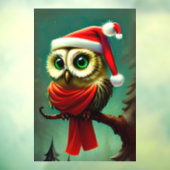 かわいいフクロウ素朴スビクトリアンクリスマス ウィンドウサイン (シート3)