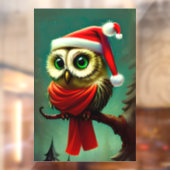 かわいいフクロウ素朴スビクトリアンクリスマス ウィンドウサイン (シート2)