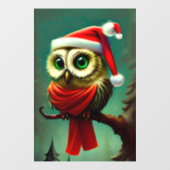 かわいいフクロウ素朴スビクトリアンクリスマス ウィンドウサイン (シート)