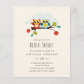 かわいいフクロウ結婚ズをテーマにしたブルーオレンジ (正面)