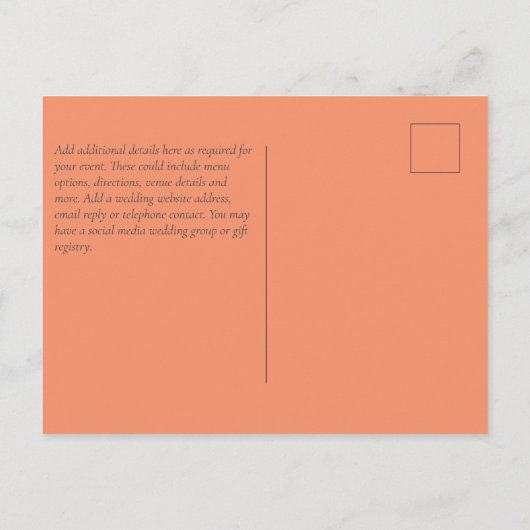 かわいいフクロウ結婚ズをテーマにしたブルーオレンジ ポストカード (裏面)