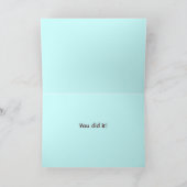 かわいいフクロウ花嫁の結婚おめでとう カード (内部)