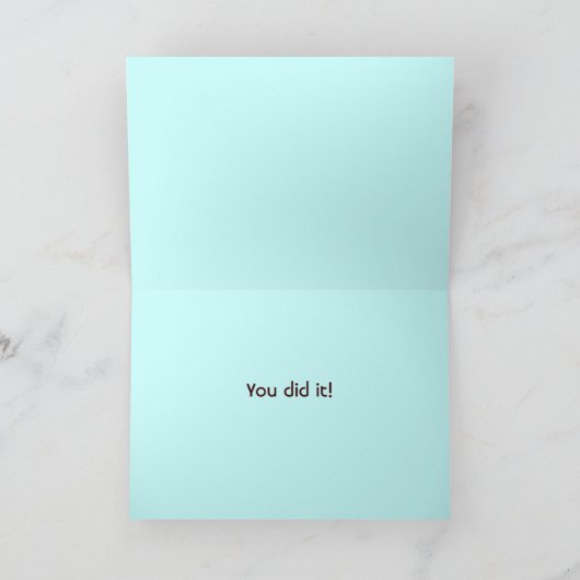 かわいいフクロウ花嫁の結婚おめでとう カード (内部)