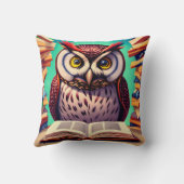 かわいいフクロウ読キャラクターの本 |装飾用クッション クッション (裏面)