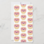 かわいいフクロウ赤ちゃんガールありがとう写真テンプレート サンキューカード (裏面)