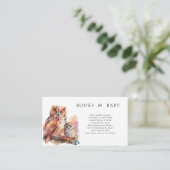 かわいいフクロウ赤ちゃんシャワーベビー エンクロージャーカード (スタンド正面)