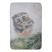 かわいいフクロウ風呂マット バスマット (正面縦)