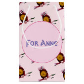 かわいいフクロウ鳥カスタム抱き枕 スモールペーパーバッグ (裏面)