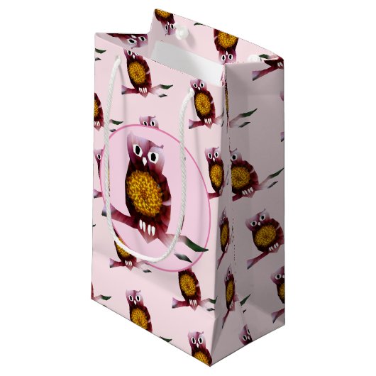 かわいいフクロウ鳥カスタム抱き枕 スモールペーパーバッグ (正面アングル)