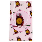 かわいいフクロウ鳥カスタム抱き枕 スモールペーパーバッグ (正面)