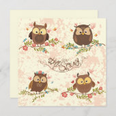 かわいいフクロウ (正面/裏面)