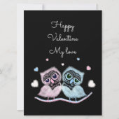 かわいいフクロウ2羽 シーズンカード (正面)