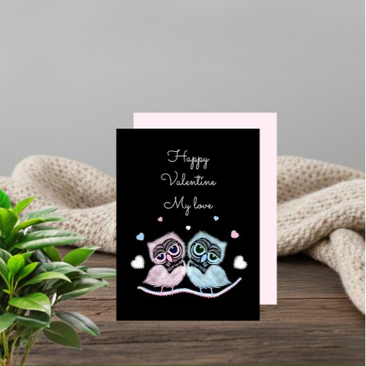 かわいいフクロウ2羽 シーズンカード