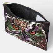 かわいいフクロウ アクセサリーポーチ (見開き)
