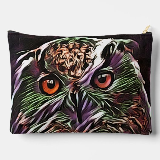 かわいいフクロウ アクセサリーポーチ (裏面)