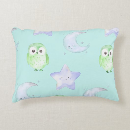 かわいいフクロウ アクセントクッション (正面)