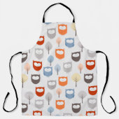 かわいいフクロウ エプロン (正面)