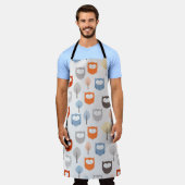 かわいいフクロウ エプロン (着用した状態)