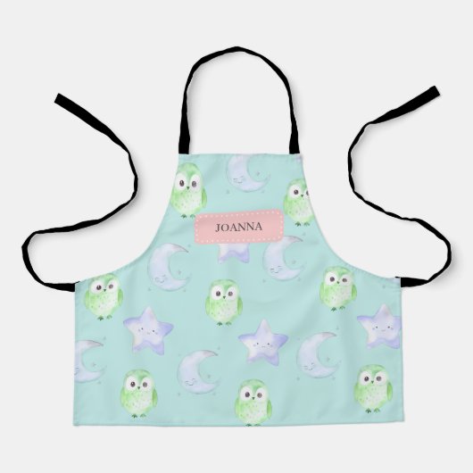 かわいいフクロウ エプロン (正面)