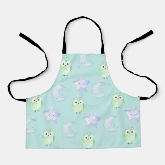 かわいいフクロウ エプロン (正面)