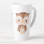 かわいいフクロウ カフェラテマグ (右アングル)