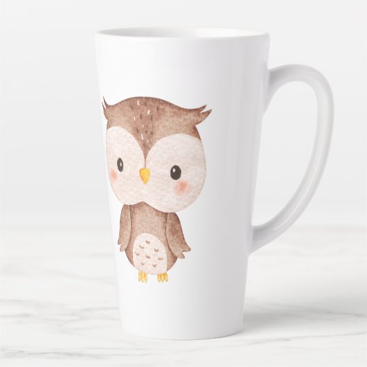 かわいいフクロウ カフェラテマグ (右)