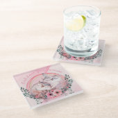 かわいいフクロウ ガラスコースター (アングル)