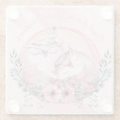 かわいいフクロウ ガラスコースター (裏面)