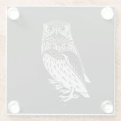 かわいいフクロウ ガラスコースター (裏面)