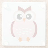 かわいいフクロウ ガラスコースター (裏面)