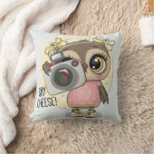 かわいいフクロウ クッション (ブランケット)