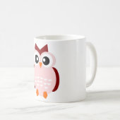 かわいいフクロウ コーヒーマグカップ (正面右)