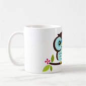 かわいいフクロウ コーヒーマグカップ (左)