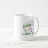 かわいいフクロウ コーヒーマグカップ (正面右)