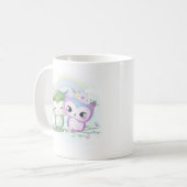 かわいいフクロウ コーヒーマグカップ (正面左)
