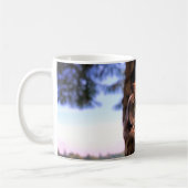 かわいいフクロウ コーヒーマグカップ (左)