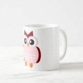 かわいいフクロウ コーヒーマグカップ (正面右)