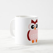 かわいいフクロウ コーヒーマグカップ (正面左)