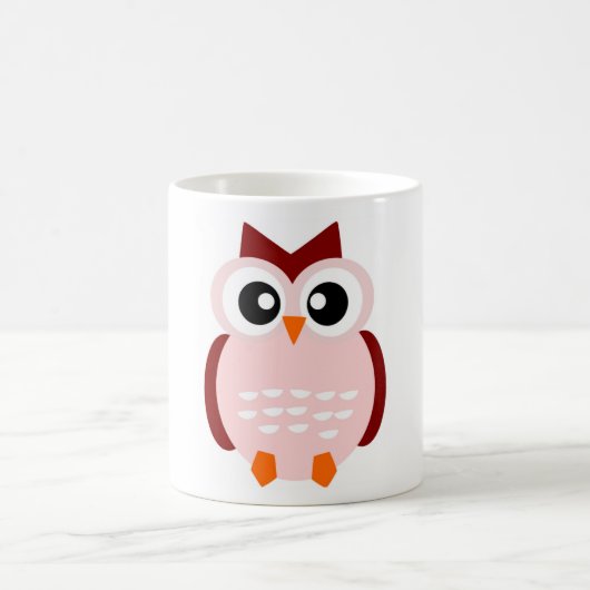 かわいいフクロウ コーヒーマグカップ (中央)