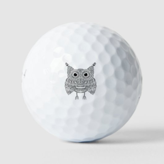 かわいいフクロウ ゴルフボール (正面)