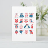 かわいいフクロウ サンキューカード (スタンド正面)