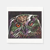 かわいいフクロウ スタンダードカクテルナプキン (正面)