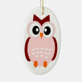 かわいいフクロウ セラミックオーナメント (右)