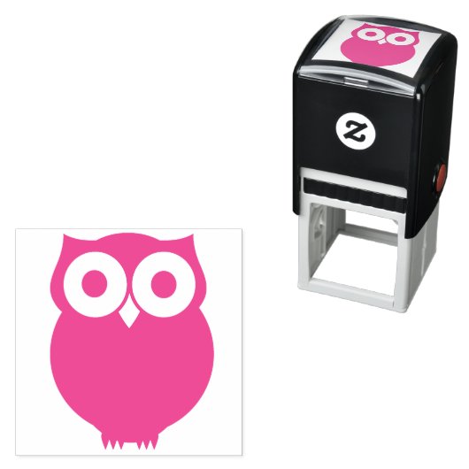 かわいいフクロウ セルフインキングスタンプ (インサイチュ)