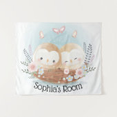 かわいいフクロウ タペストリー (正面(横))