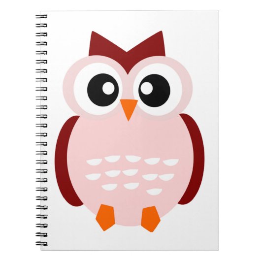 かわいいフクロウ ノートブック (正面)
