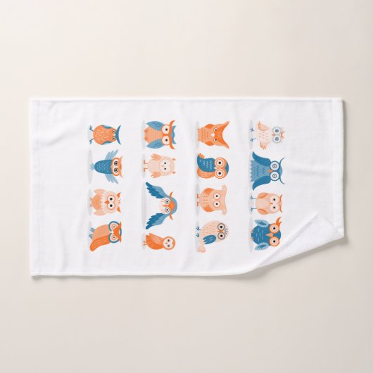 かわいいフクロウ ハンドタオル (ハンドタオル)